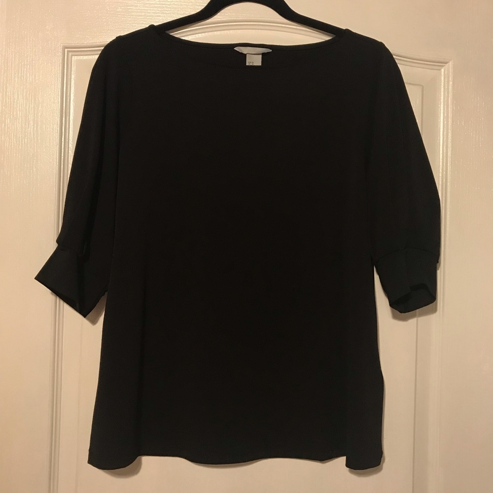 ‼️NWOT Black Blouse with half sleeves‼️